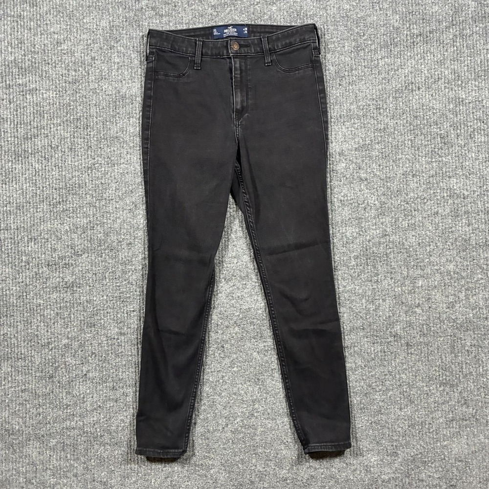 Hollister High Rise Jean Legging Womens Size 7S Black‎ Denim Advance Stretch